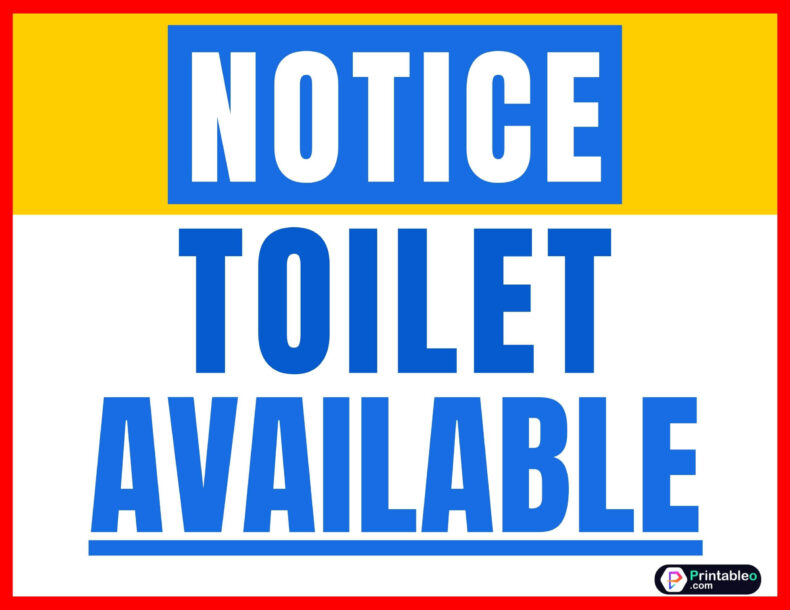 Toilet Available Signs