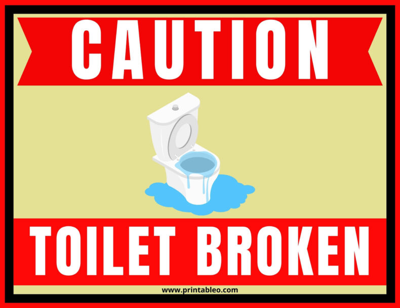 Toilet Broken Sign
