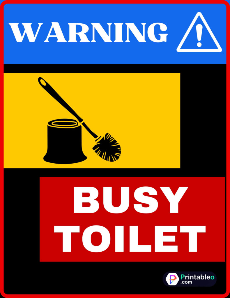 Toilet Busy Sign