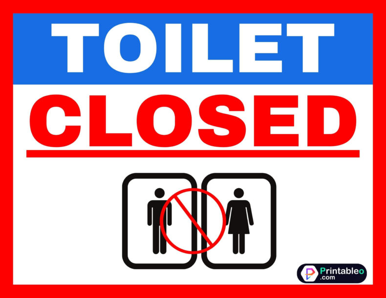 Toilet Closed Sign