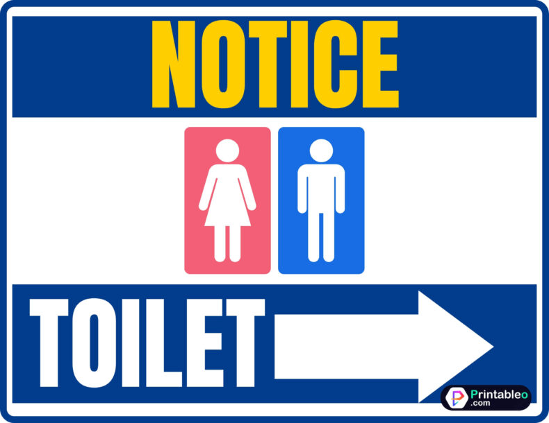 Toilet Direction Sign
