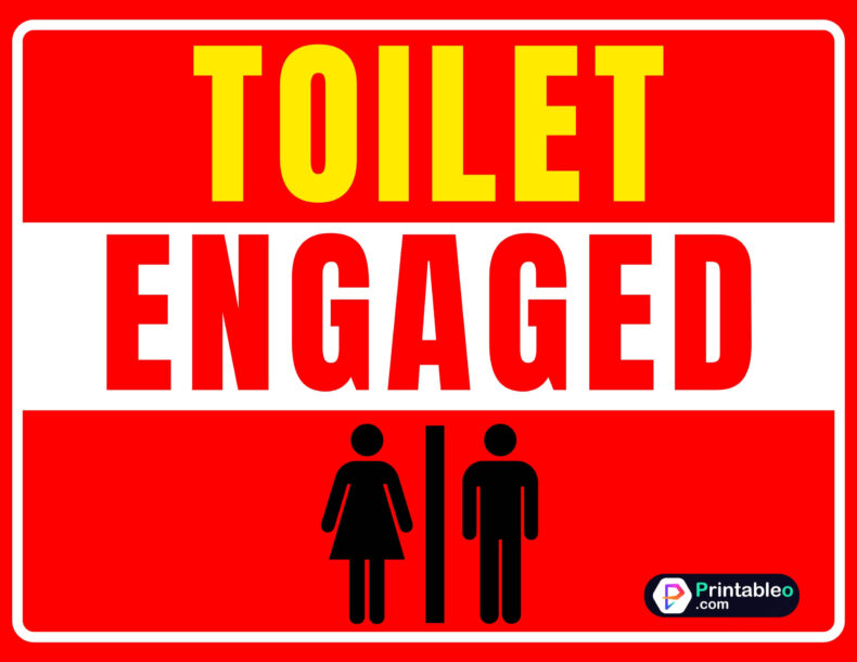 Toilet Door Engaged Sign