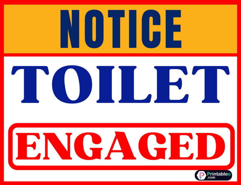 Toilet Engaged Sign