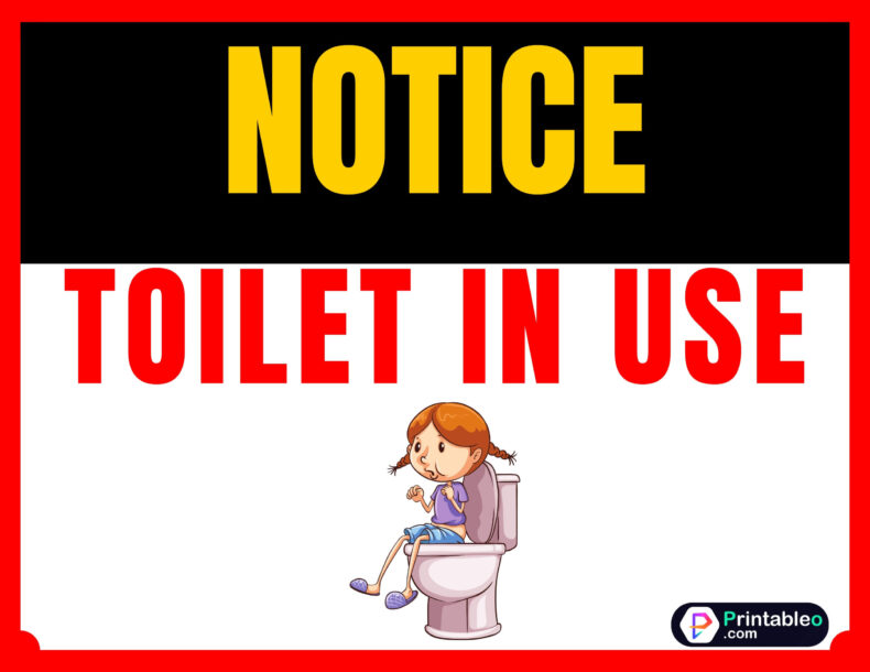 Toilet In Use Sign