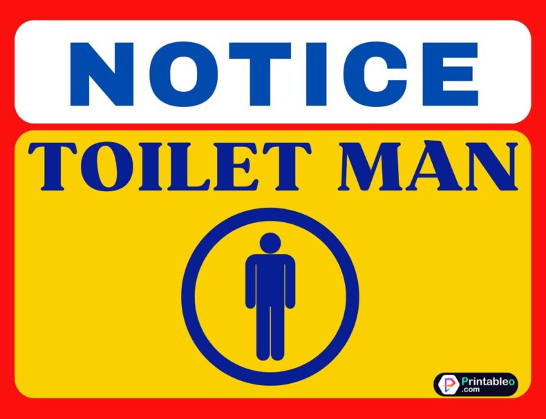 Toilet Man Sign