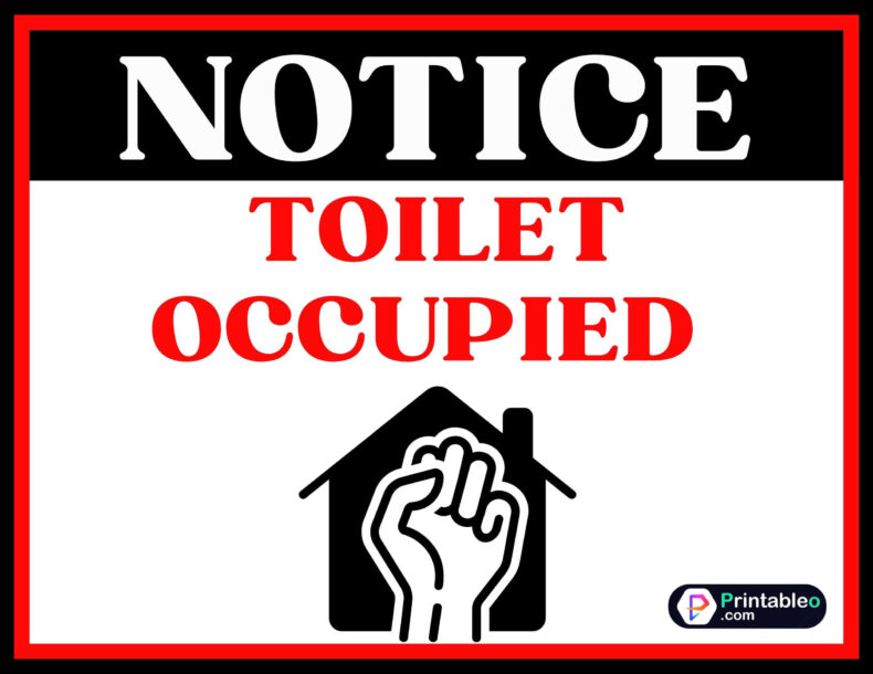 Toilet Occupied Sign
