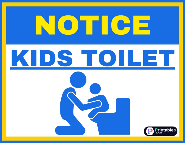Toilet Sign For Kids