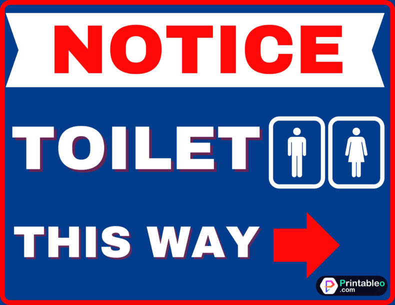 Toilet This Way Sign