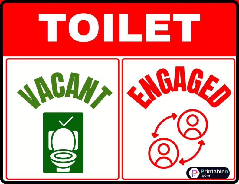 Toilet Vacant Engaged Sign