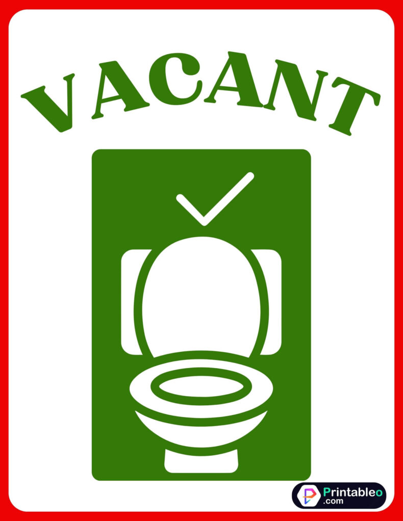 Toilet Vacant Sign