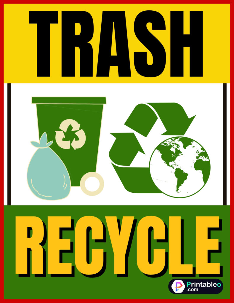 Trash Recycle Signs