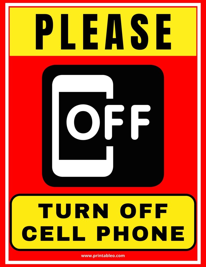 Turn Off Cell Phone Sign