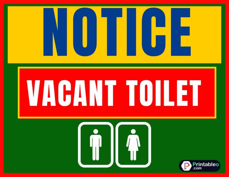 Vacant Toilet Sign