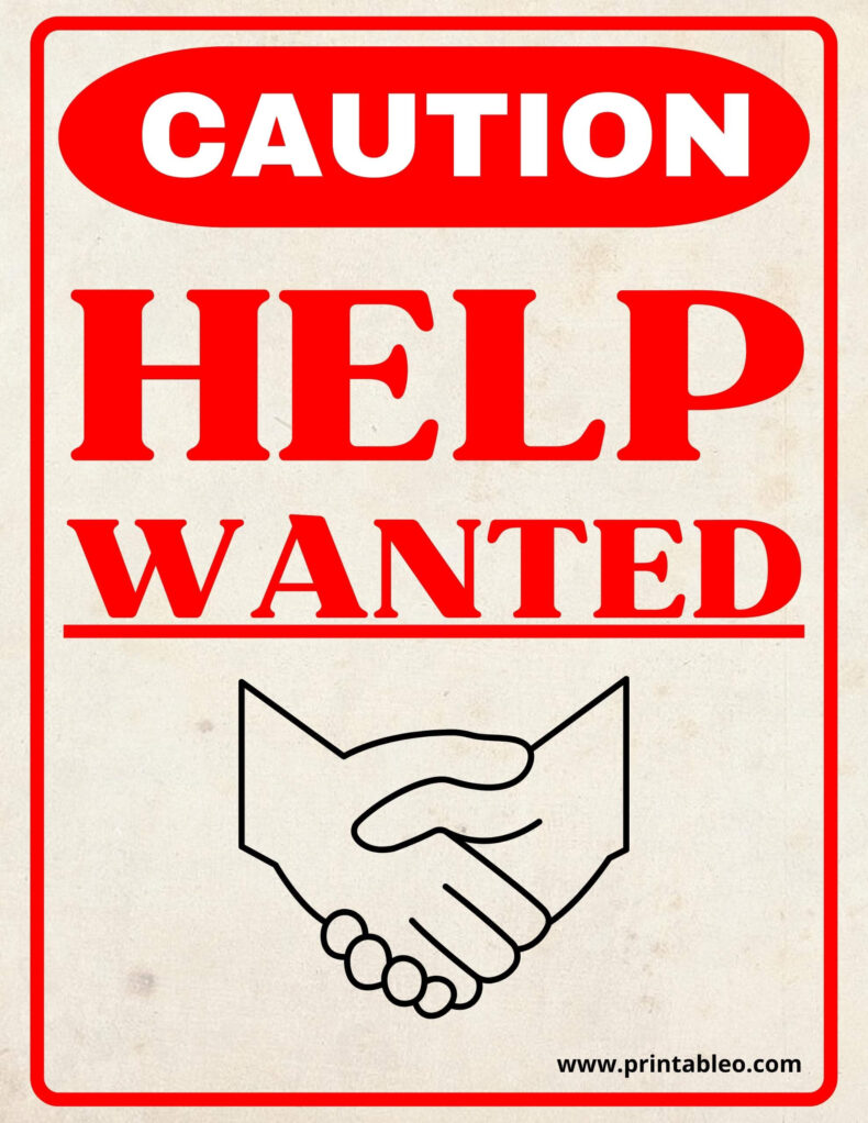 Vintage Help Wanted Sign