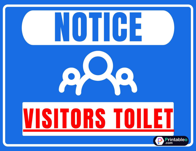 Visitors Toilet Sign