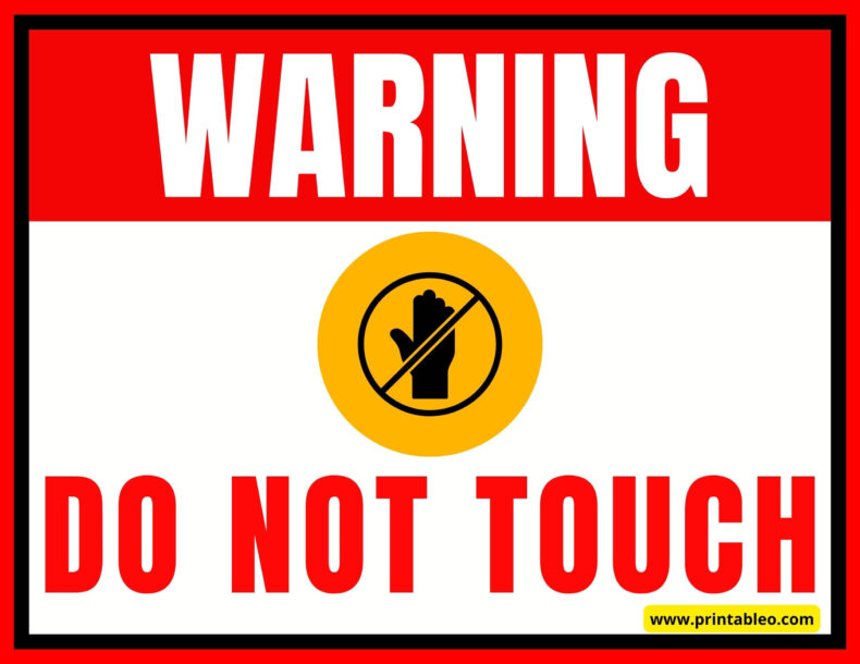 Warning Sign Do Not Touch