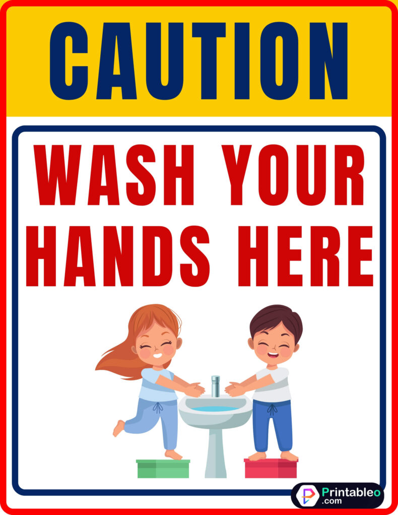 Wash Your Hands Here Sign