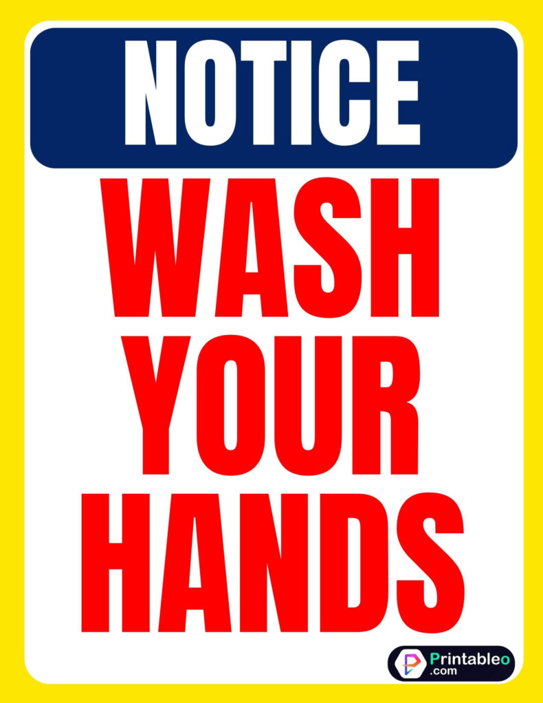 Wash Your Hands Sign PDF