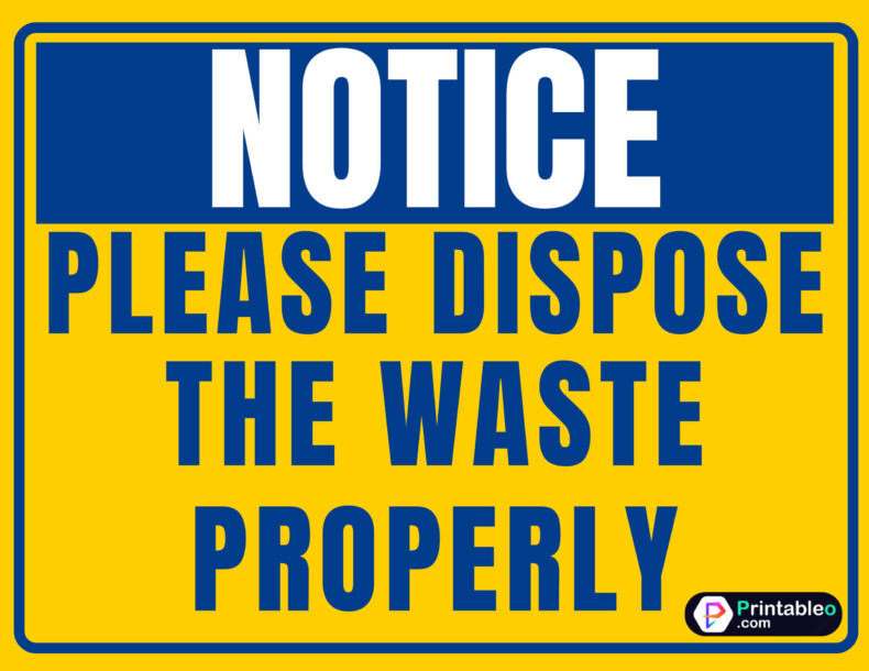 Waste Disposal Signage