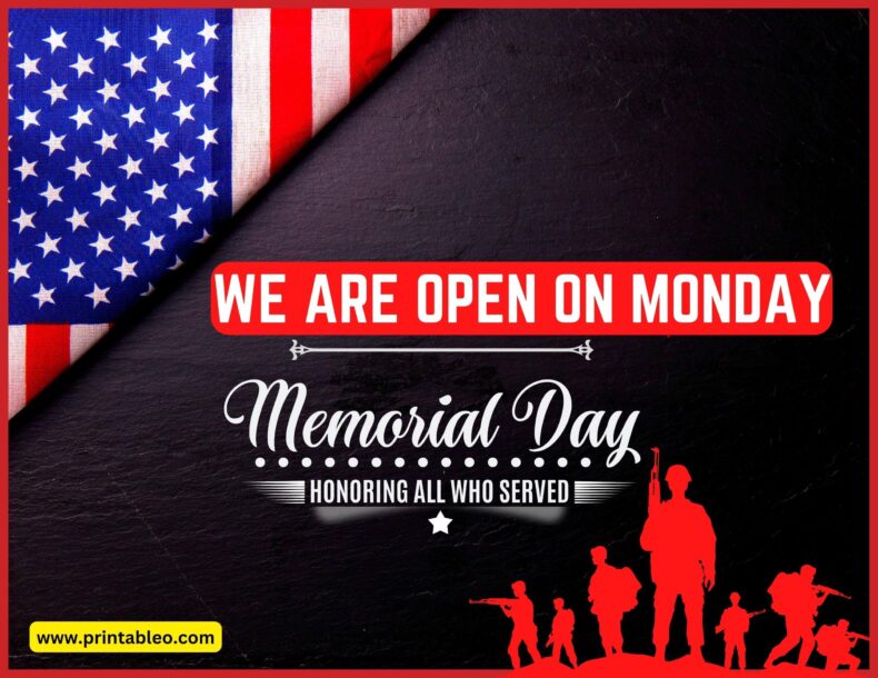 20+ Memorial Day Sign Printable Open, Closed Signs
