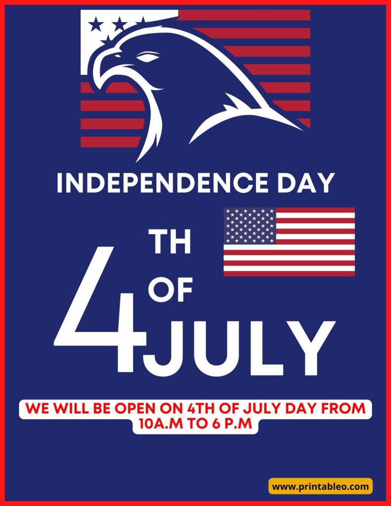 We Will Be Open On 4th Of July day From a.m - p.m