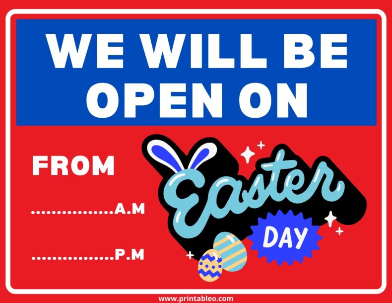 We Will Be Open On Easter Day From a.m_ p.m_