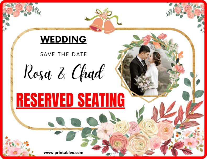 Wedding Reserved Seating Signs