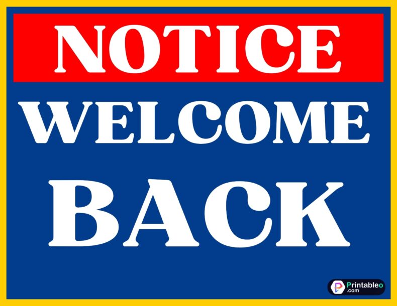 Welcome Back Teacher Sign