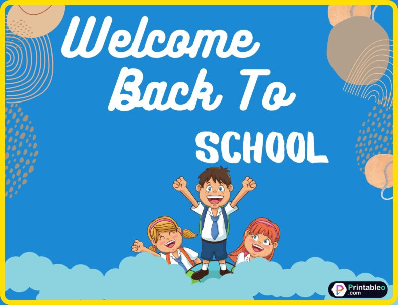 Welcome Back To School Sign PDF