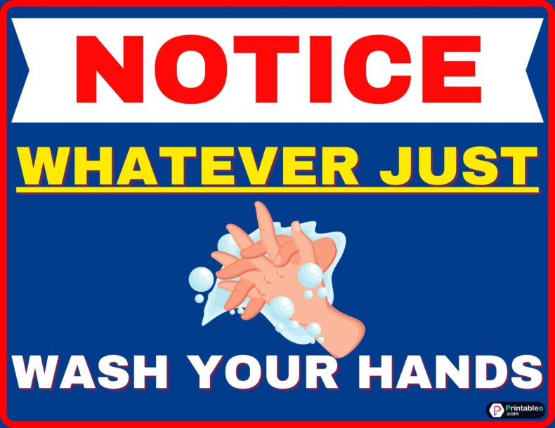 Whatever Just Wash Your Hands Sign