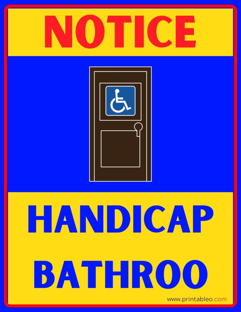 handicap bathroom sign