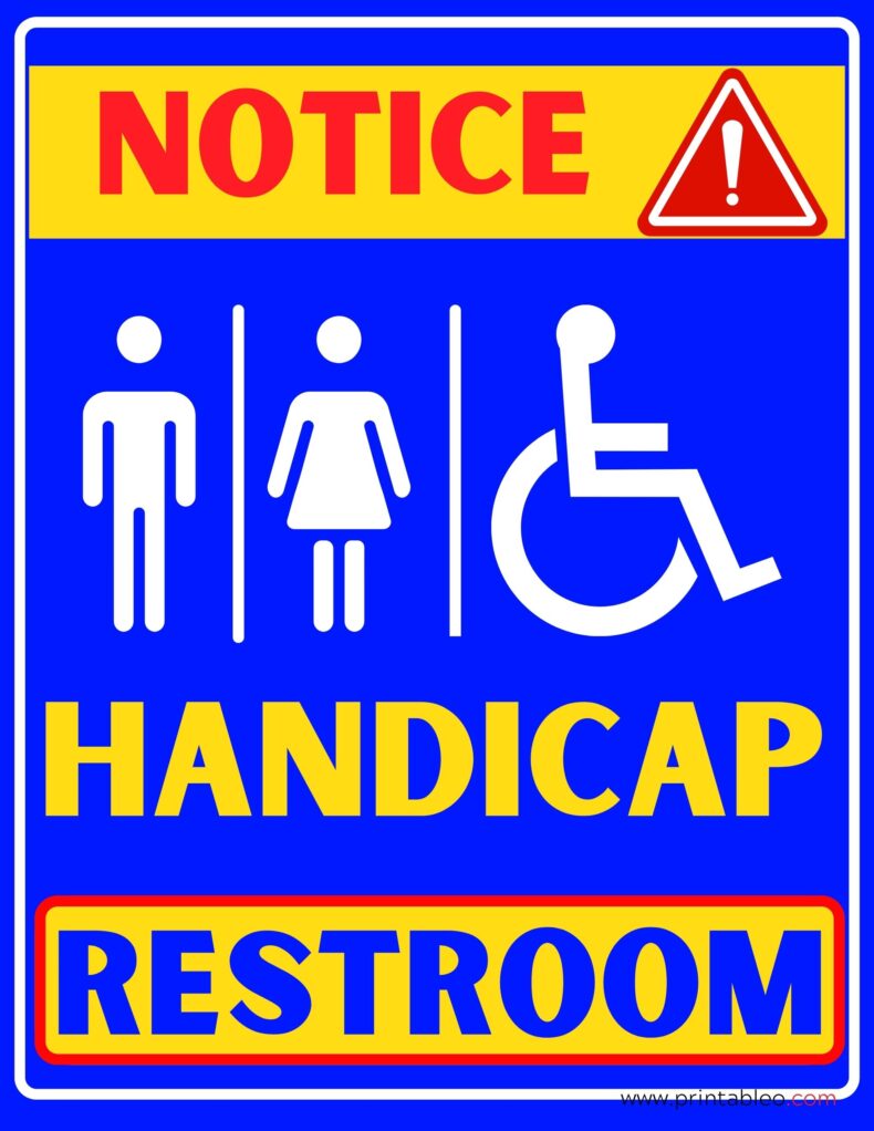 handicap restroom sign