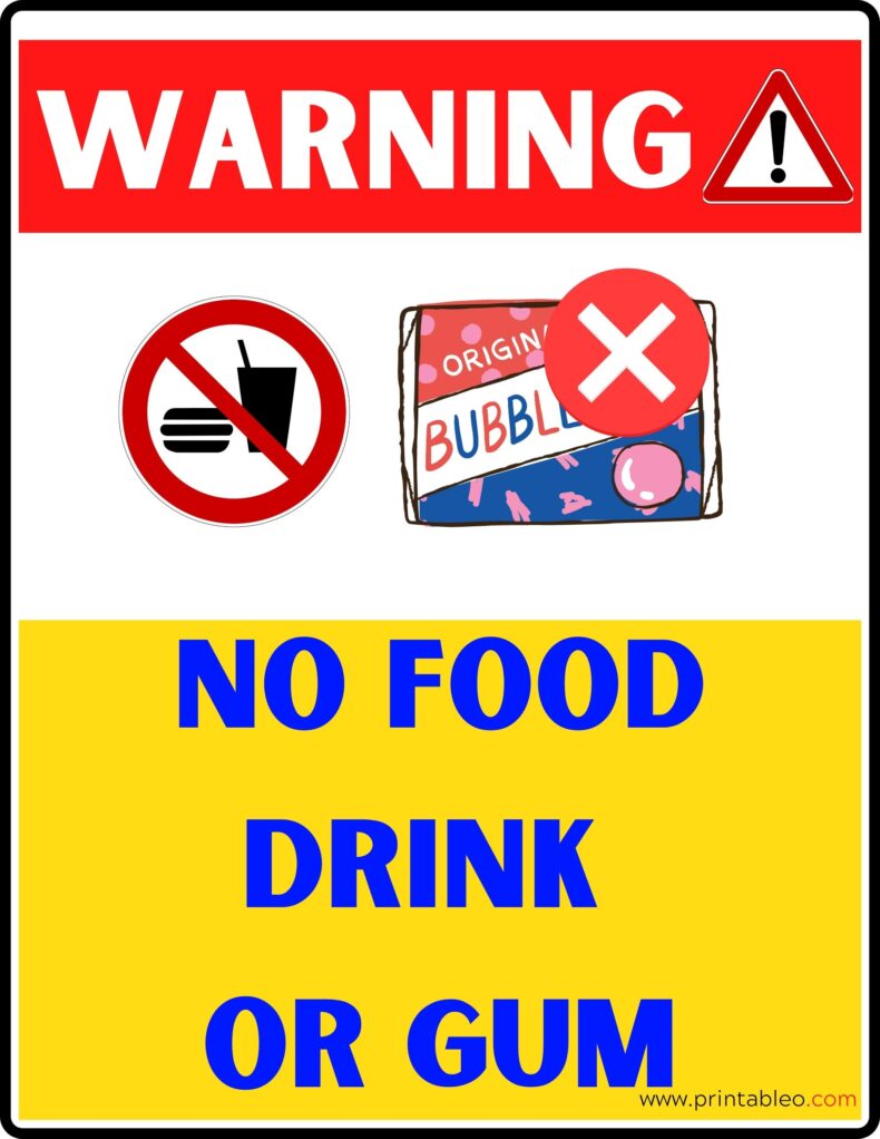 No Food And Drink Sign