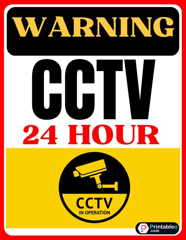 24 Hour CCTV Signs