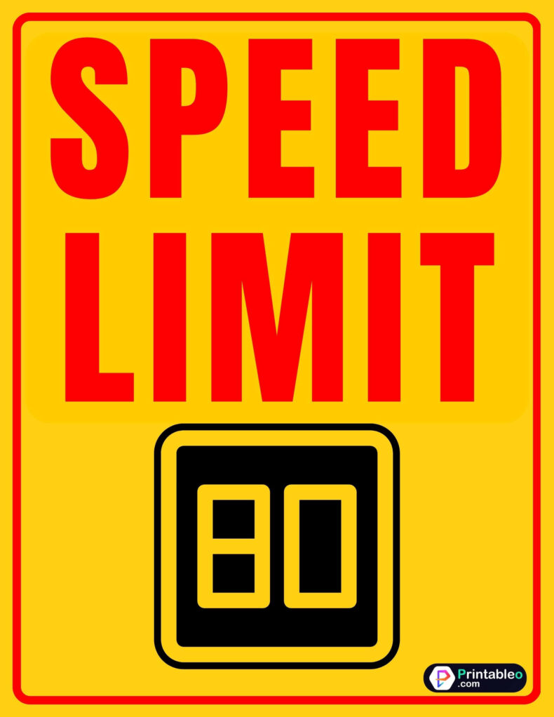 80 Speed Limit Sign