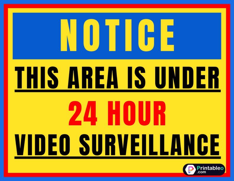 Area Is Under video Surveillance Signs