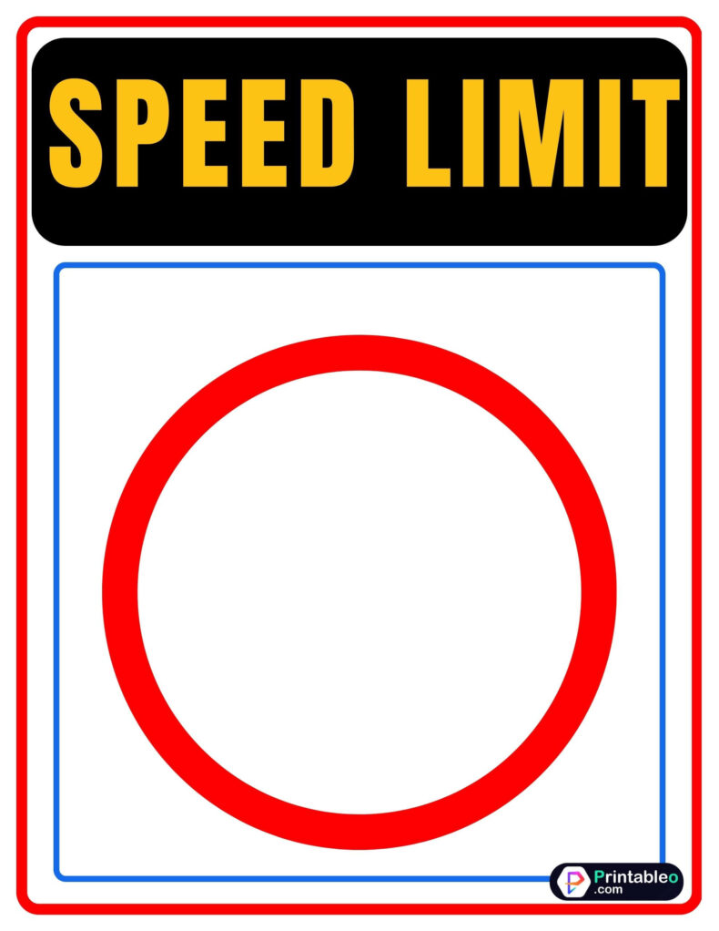 Blank Speed Limit Sign