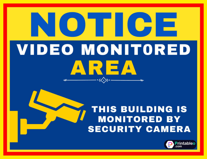 Building Monitored By CCTV Camera Signs