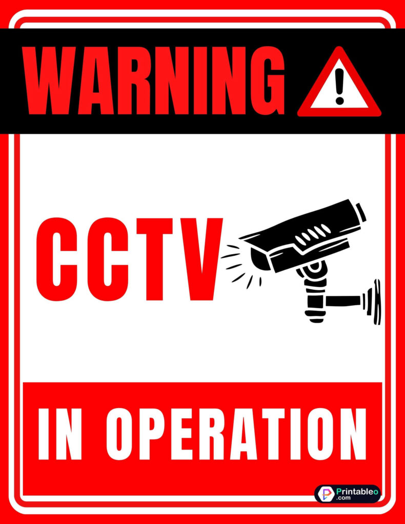 CCTV in Operation Signs Free