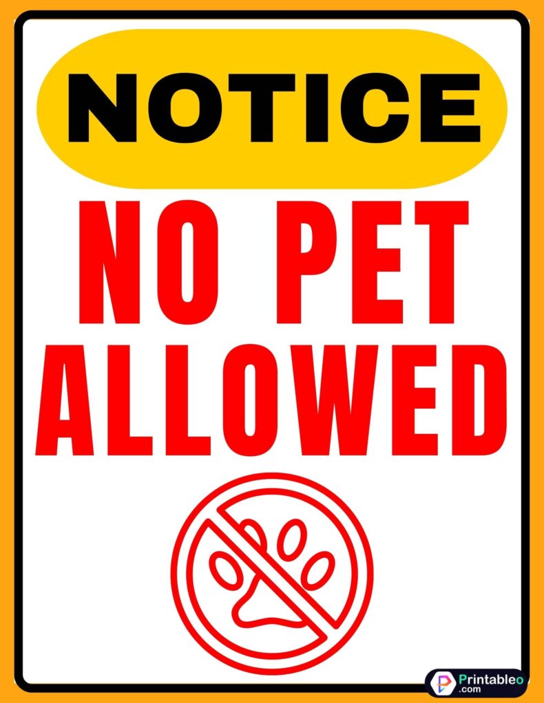 Creative No Pets Allowed Sign