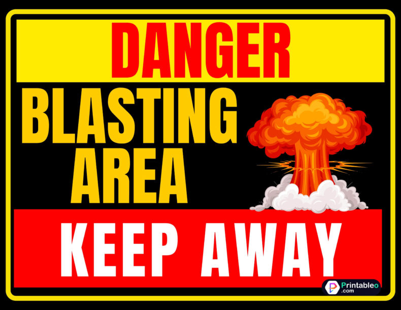Danger Sign-Blasting - Keep Away