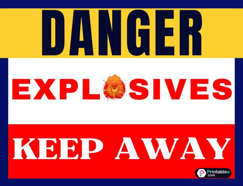 Danger Sign-Explosives - Keep Away