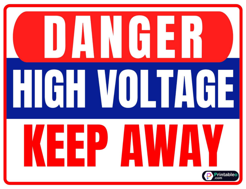 Danger Sign High Voltage - Keep Away