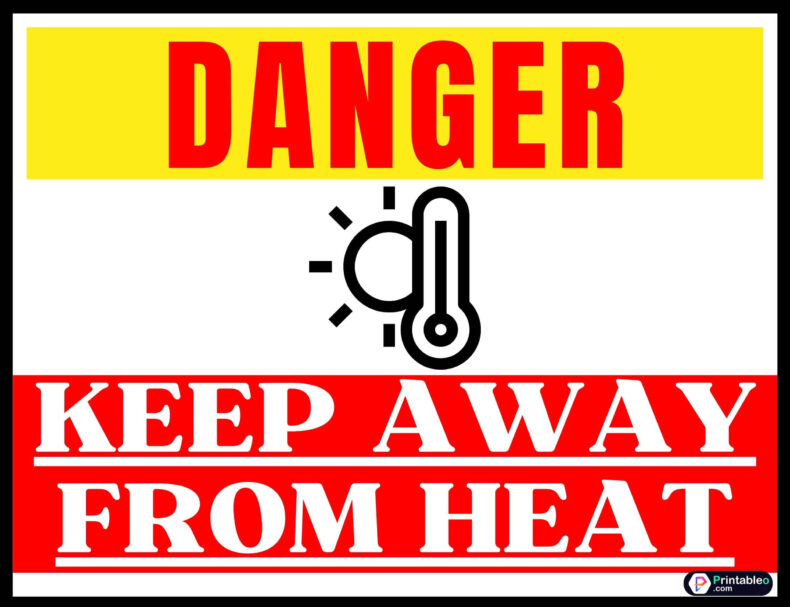 Danger Signs-Keep Away From Heat
