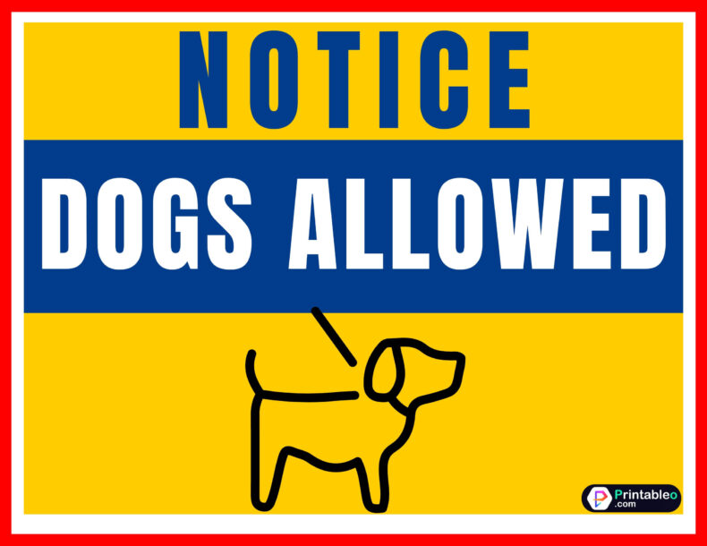 Dogs Allowed Signs