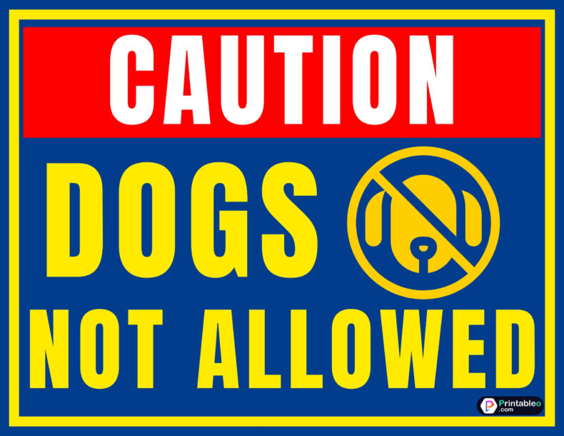 Dogs Not Allowed Sign
