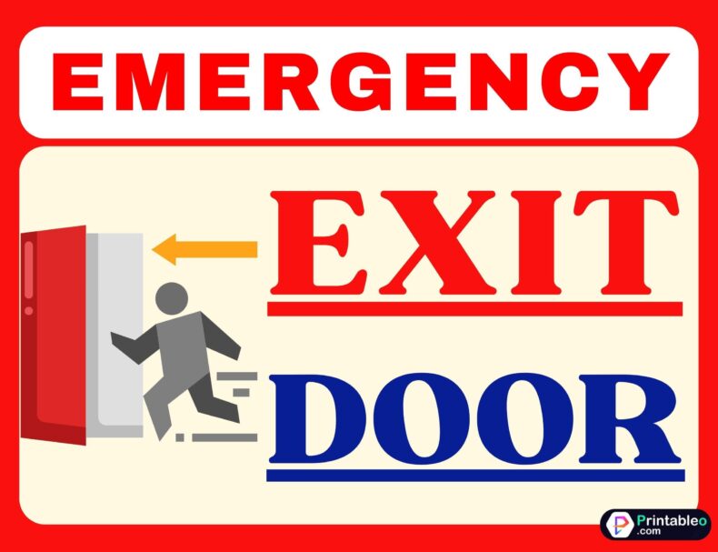 Emergency Exit Door Signs
