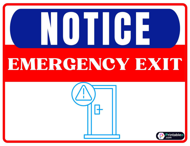 Emergency Exit Signs Printable