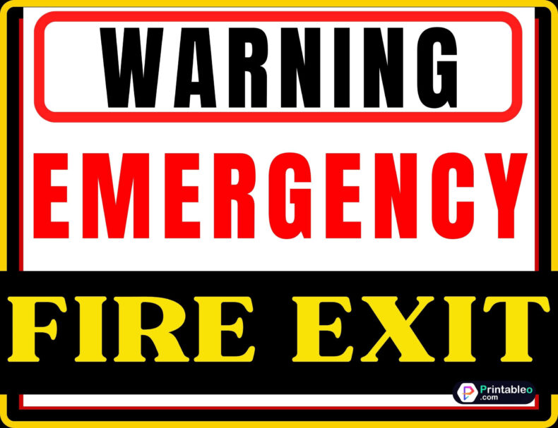 Emergency Fire Exit Sign PDF