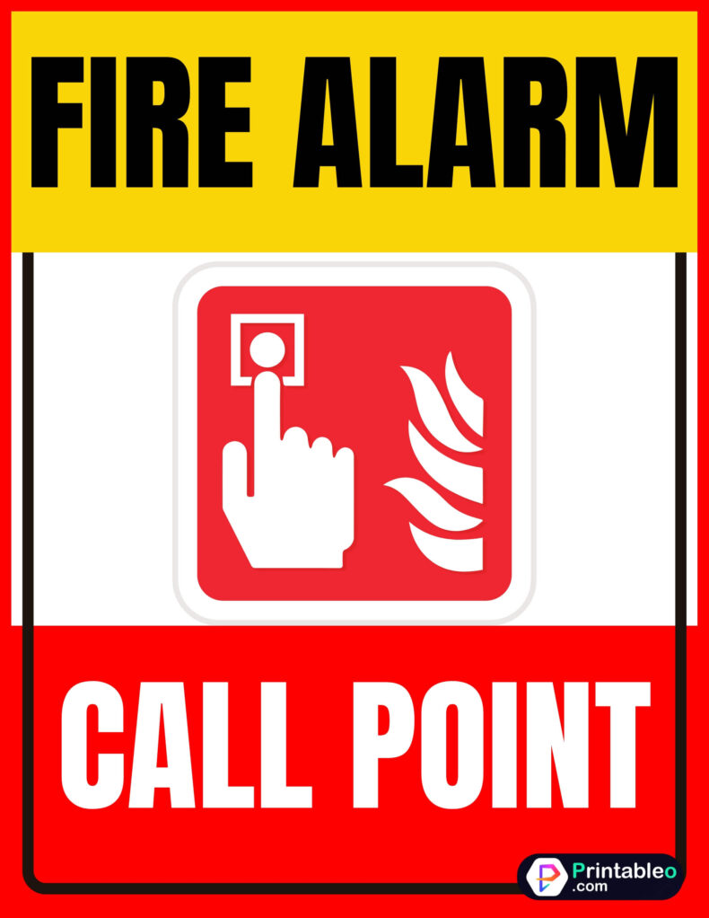 Fire Alarm Manual call Point Sign